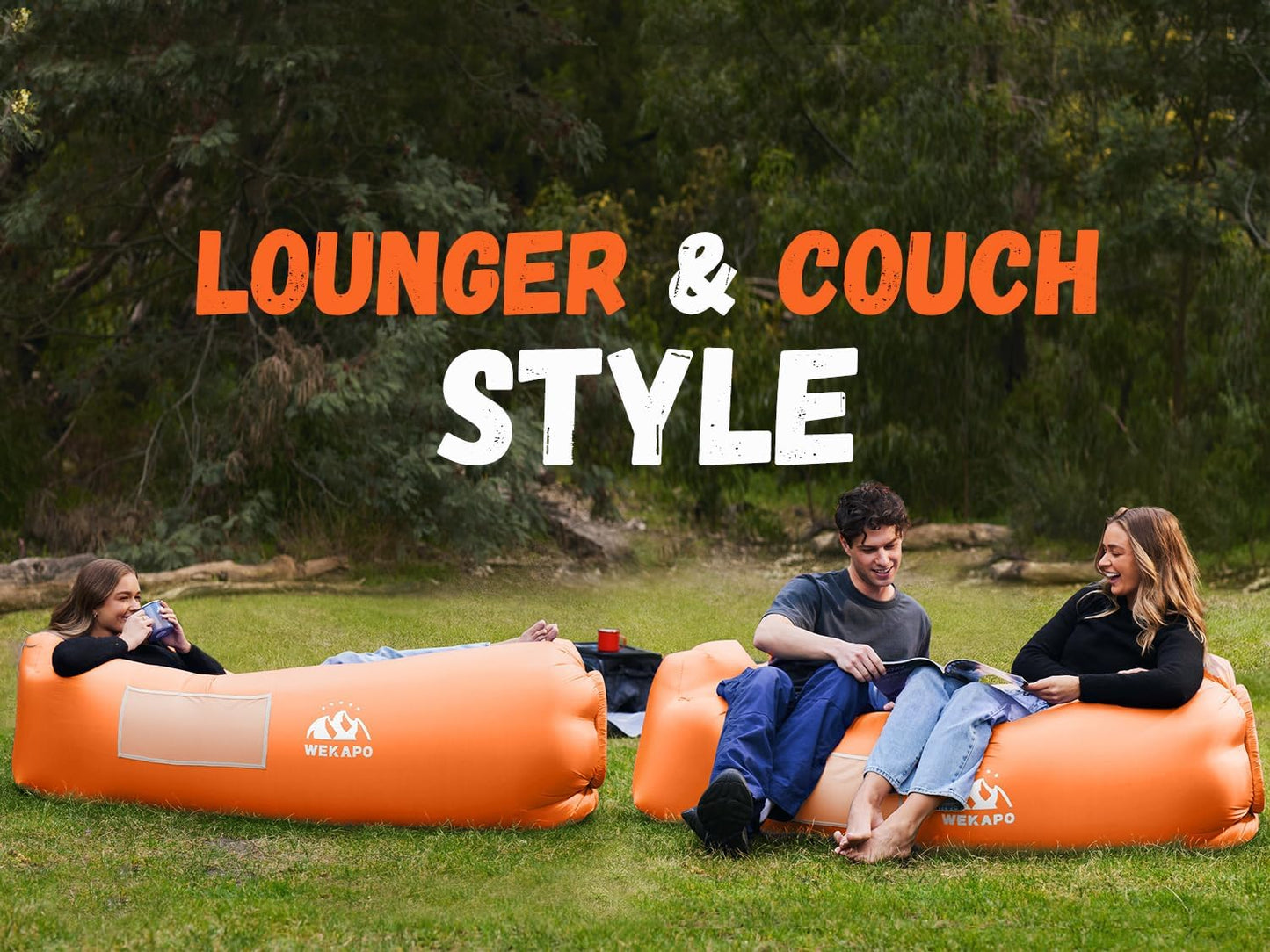 Inflatable Lounger Air Sofa Hammock-Portable,Water Proof& Anti-Air Leaking Design-Ideal Couch for Backyard Beach Traveling Camping Picnics & Music Festivals
