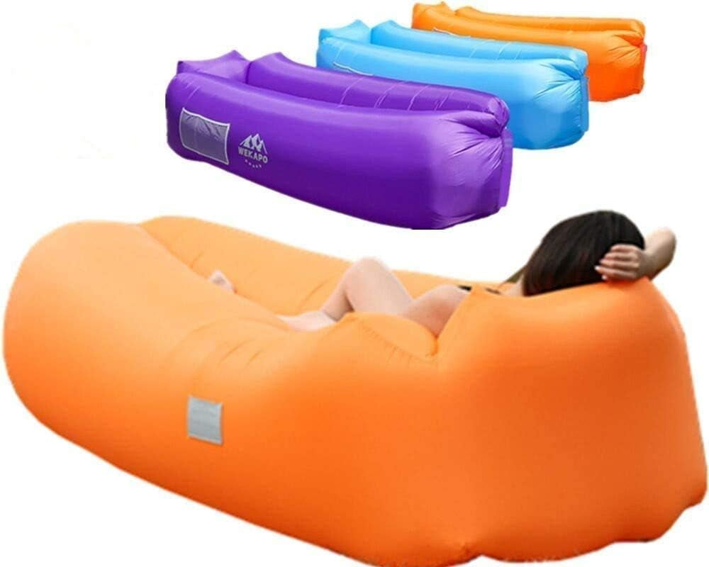 Inflatable Lounger Air Sofa Hammock-Portable,Water Proof& Anti-Air Leaking Design-Ideal Couch for Backyard Beach Traveling Camping Picnics & Music Festivals